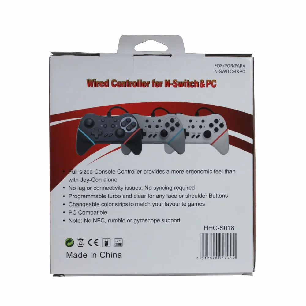 Проводной игровой контроллер USB для Nintendo Switch NS Поддержка консолью коммутатора/джойстик для ПК геймпад для Windows7/8/10 с турбо-кнопка