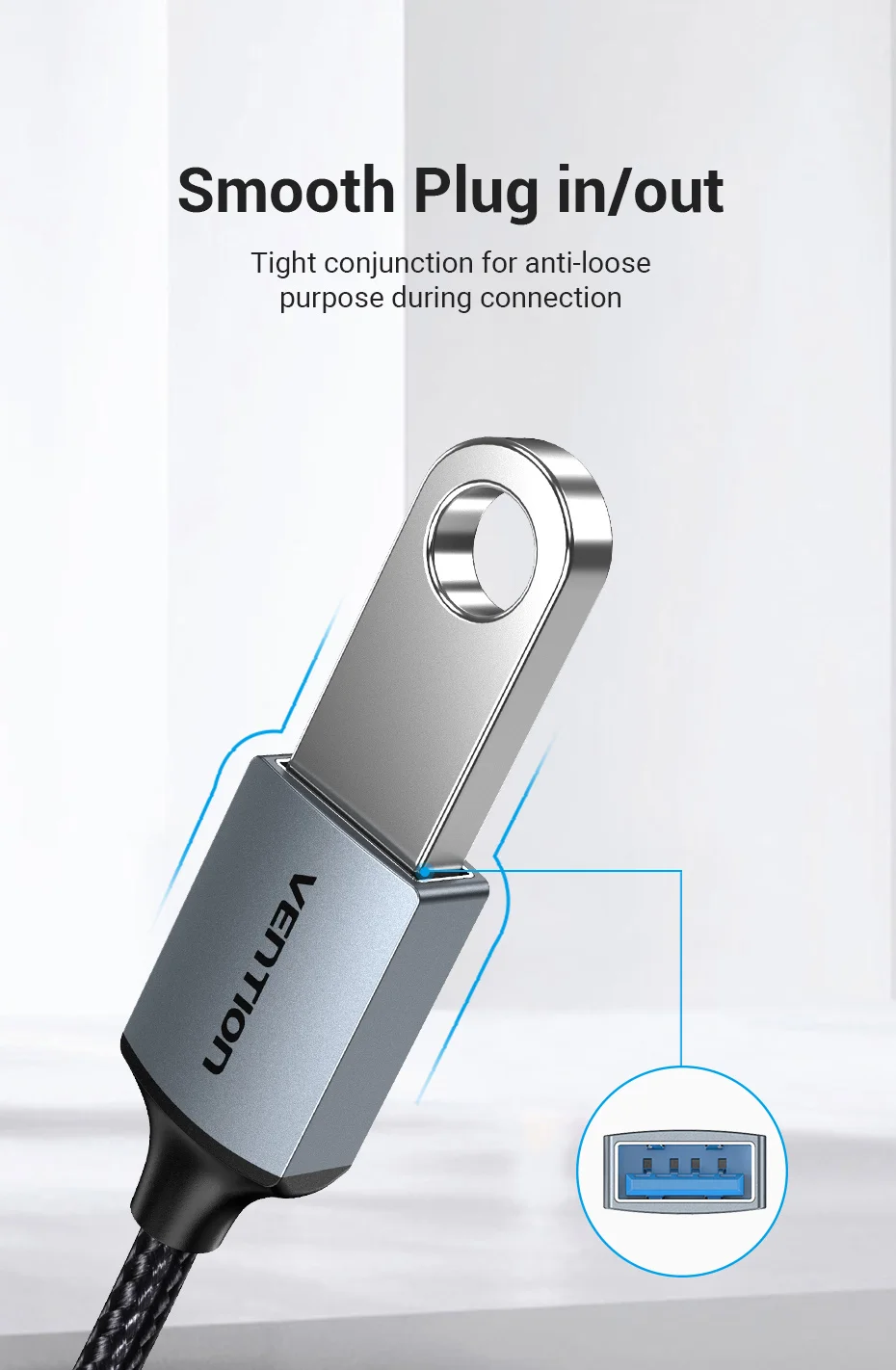 Vention USB C to USB OTG Adapter USB 3.0 2.0 Type-C OTG Data Cable Connector for Samsung GalaxyS 10 MacBook Pro USB C Adapter