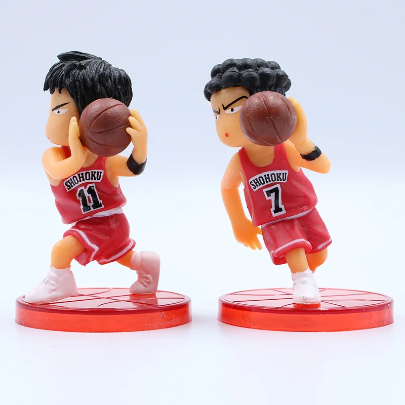 7,3 см 5 шт./партия на основе мультфильма Slam Dunk Shohoku баскетбольная фигура игрока игрушка Hanamichi Rukawa Kaede аниме модель