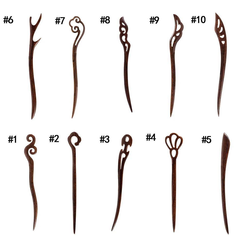 Hair Accessories Handmade Chopstick Hair Stick Sandalwood Carved Hairpin Women Retro Style Styling Tools
