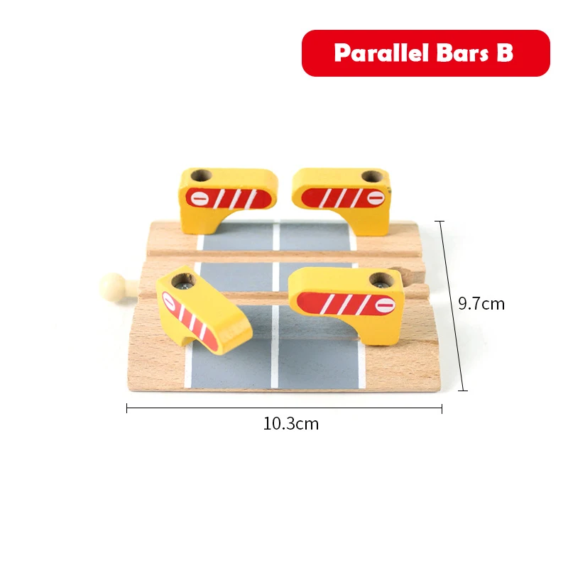 Wooden Track Railway Accessories Bridge Train Station Tunnel Cross Compatible All Brands Wood Track Educational Toys for Kids 9