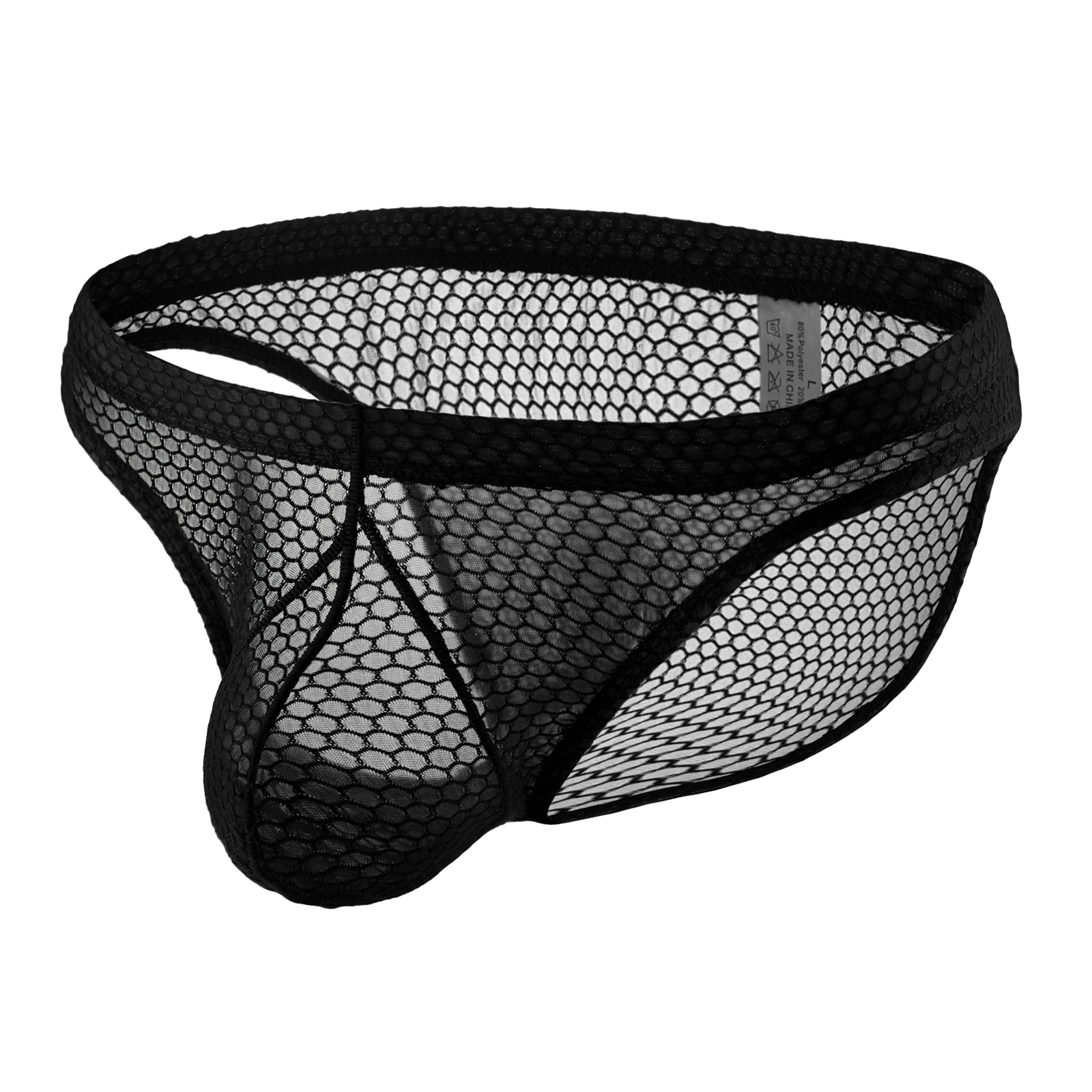 CLEVERMENMODE Mesh Underwear Mens Sexy Briefs Hollow Lingerie