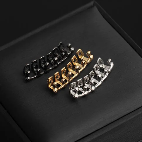 Новые зубы ювелирные изделия серебро/золото циркон зубы Grillz хип-хоп ЗУБЫ капельные грили стоматологический Топ и нижний зуб шапки вечерние ювелирные изделия