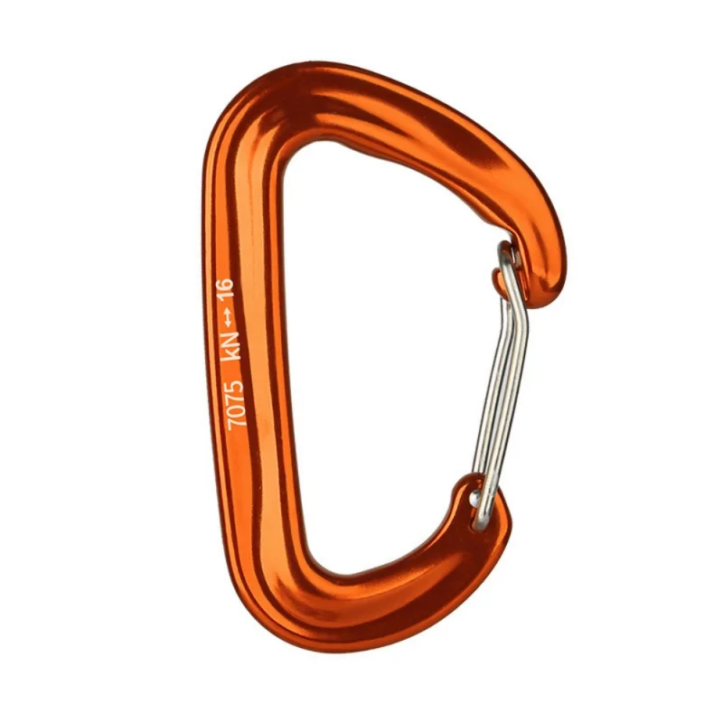 

Aluminum 16KN Wire Gate Carabiner Safety D-Ring Buckle Snap Hook Keychain Clip Rock Climbing For Camping Outing Hammock EDC Tool