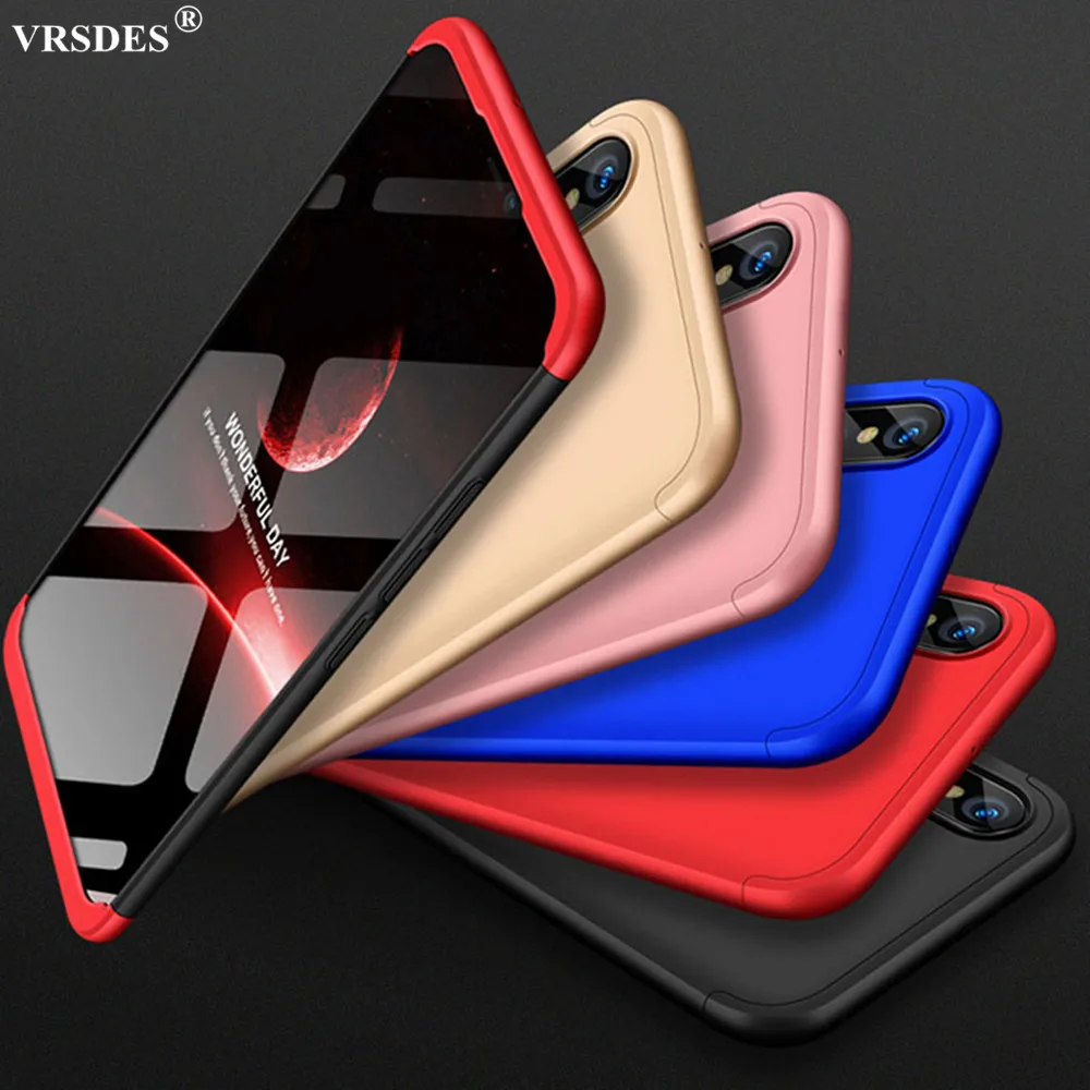 Чехол VRSDES для iPhone X XS XR MAX 7 + 8 роскошный чехол на 360 градусов 3 в 1 6 6S Plus | Мобильные