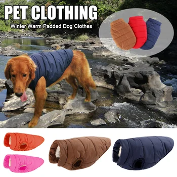 

Vest Dog Jackets Coat Sweater with Metal Buckle Warm Winter Clothes for Cats Small Dogs DEC889