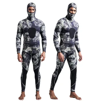 

Manufacturer direct sale hunting camouflage men's SCR diving suit 3mm thick warm wet suit diving split surfing suit