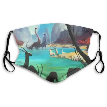 

Wildlife Fantasy Protective Mask with Gasket Disposable Water Repellent Multilayer Filter Adult Sunscreen Large Mask M