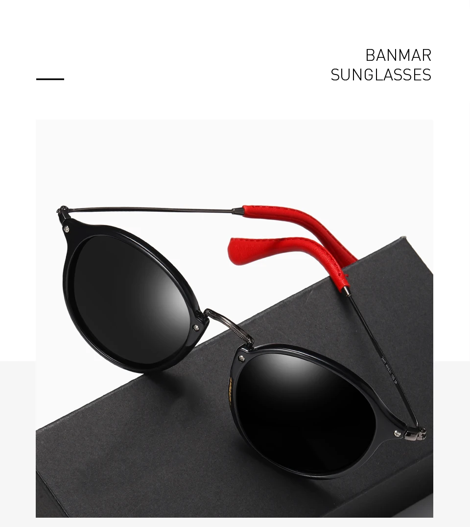 BANMAR TR90 винтажные Круглые Солнцезащитные очки поляризованные мужские и женские зеркальные полиуретановые ножки солнцезащитные очки Oculos De Sol Gafas UV400 2447