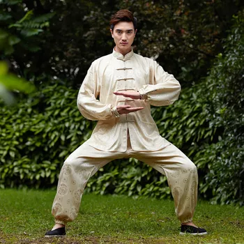 

New Arrival Chinese Men's Classic Tai Chi Uniform Cotton Linen Kung fu Suit Clothing Size M L XL XXL XXXL NS011
