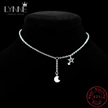 New Fashion 925 Sterling Silver Star&Moon Zircon Pendant Anklet Bracelet Constellation Symbol Foot Chain Women&Girl Jewelry Gift