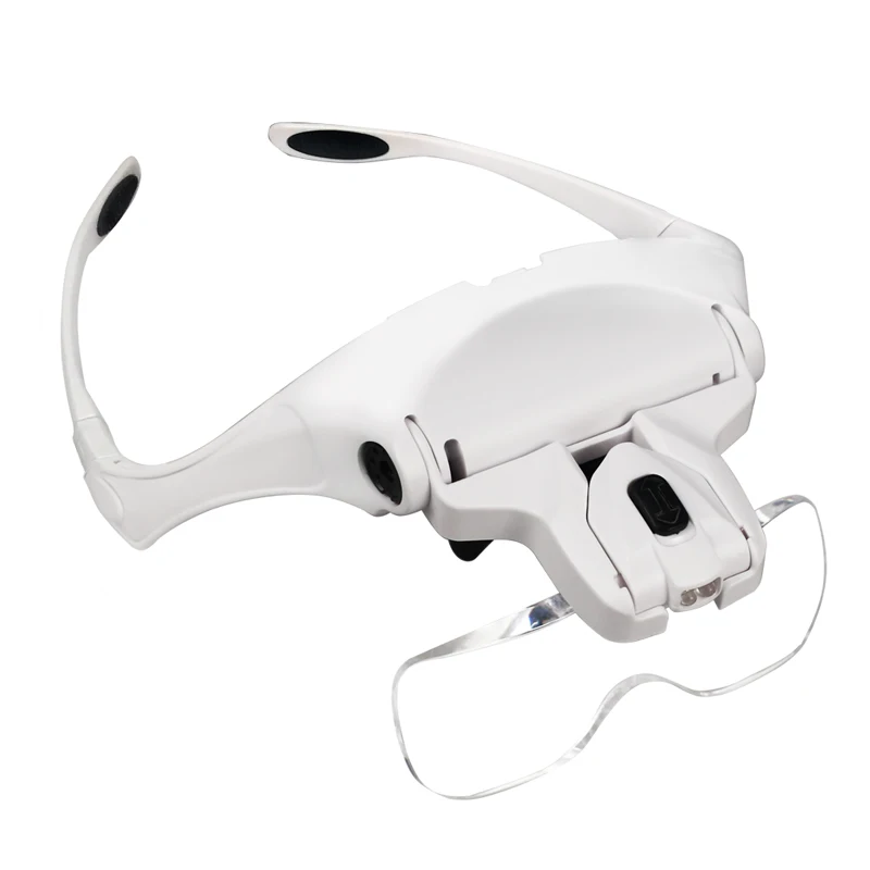 Горячая 1X до 3.5X Zoom Hands Free Head Mount светодиодный Лупа с подсветкой