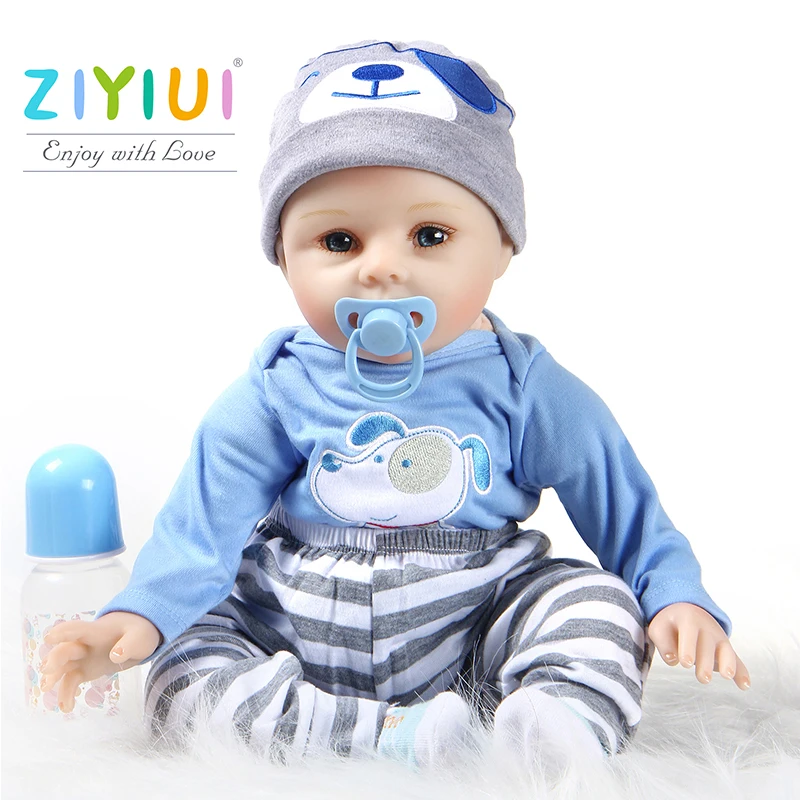 

Reborn Baby Boy With Big Eyes, Handmade, Made Of Soft Vinyl Material, Humanoid Doll, Birthday Gift 22Inch 55Cm