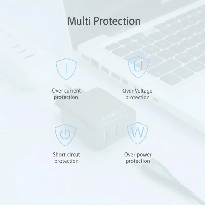 FLOVEME Dual USB зарядное устройство 5 в 2,4 А Быстрая зарядка настенное зарядное устройство адаптер ЕС Разъем для iphone ipad mini samsung Xiaomi