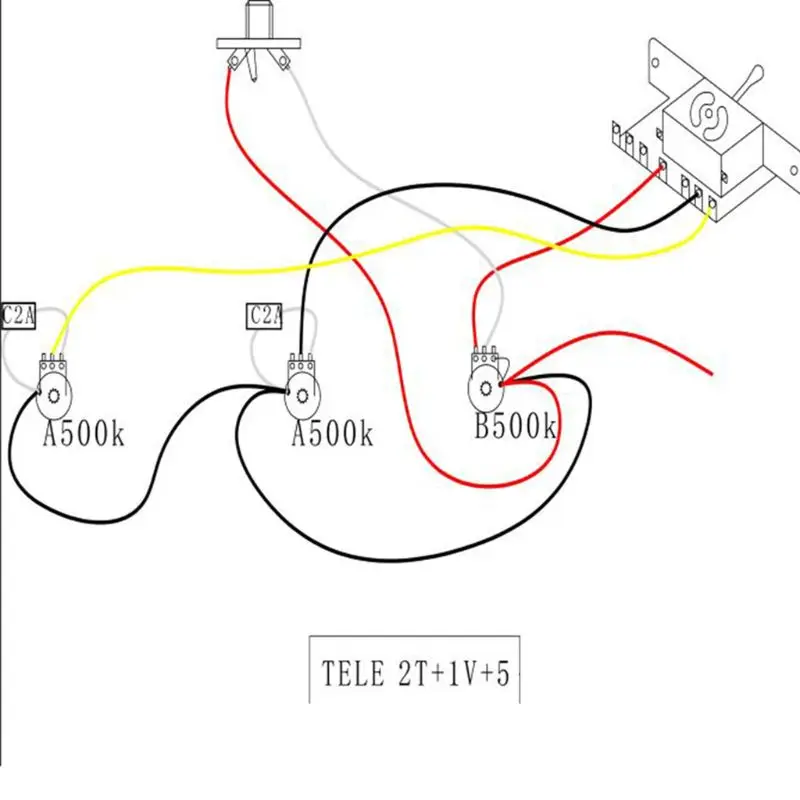 5-позиционный переключатель 250k Горшки ручки Жгут проводов Пикап для старта гитары