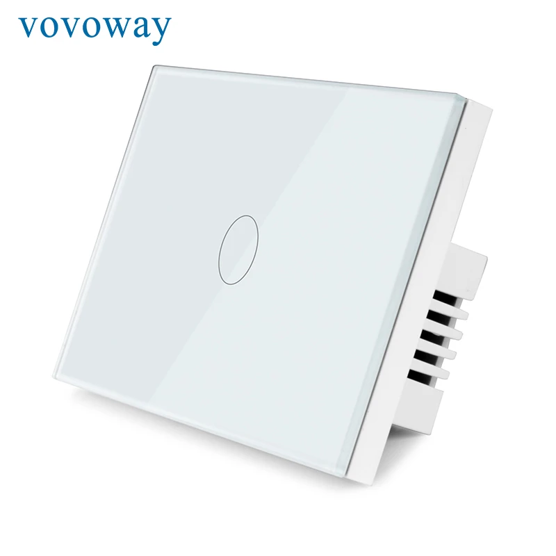 

Vovoway US Glass panel touch switch,light switch,home wall stick,1/2/3 Gang AC110V 220V,Support RF433 wireless remote control
