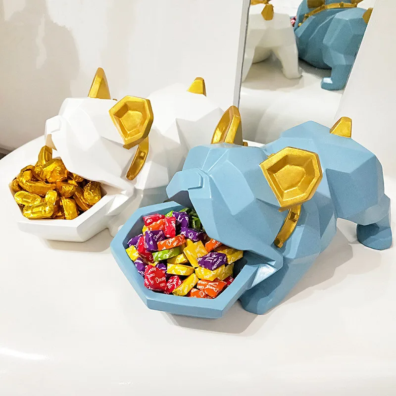 

Creative Bulldog Candy Box Decoration Lucky Dog Creative Entrance Concealer Disk Door Shoe Cabinet Key Storage Box Best Gift