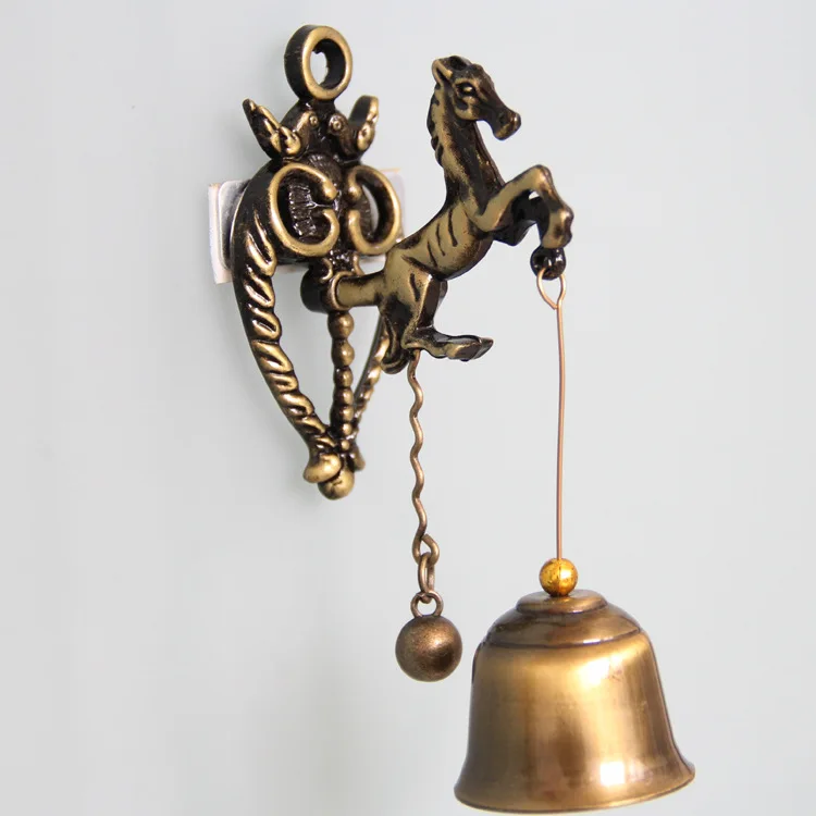 

Retro Anti-theft Doorbell Nostalgic Style Animals Shape Horse Owl Elephant Wind Chimes Security Protection Warning Doorbells