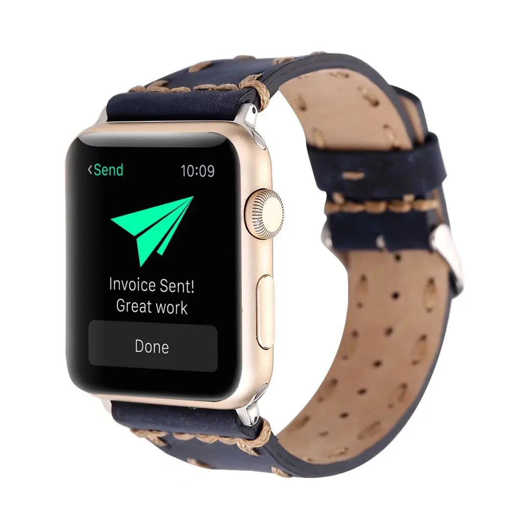 Для умных часов Apple Watch ремешок 1 2 3 4 ручной работы модный ремешок 38 мм 40 мм 42 мм 44 мм литературный стиль ремешок для Apple Watch 4 Чехол