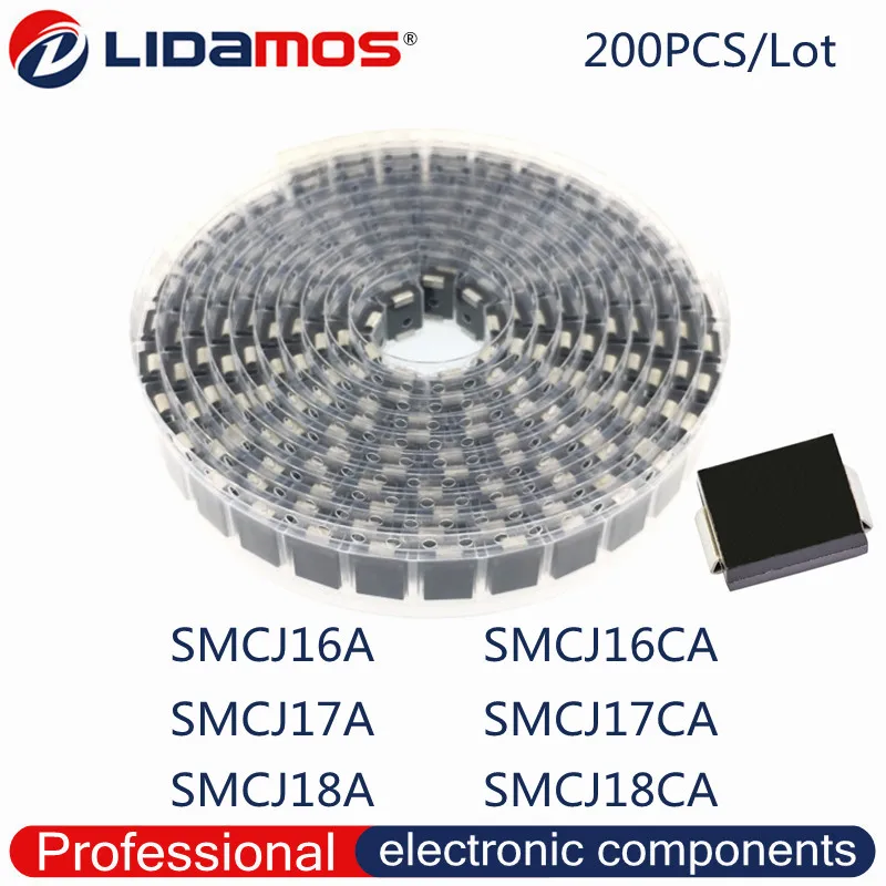 TVS SMCJ16A GEP SMCJ16CA SMCJ17A GER SMCJ17CA SMCJ18A получить SMCJ18CA BET SMC DO-214AB SMD транзисторный диод