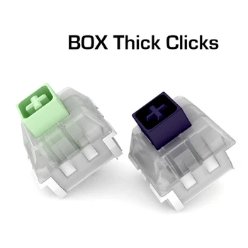 

Kailh Box Thick Click Navy Blue Jade Switches RGB/SMD 3 pin Switch IP56 Water-proof Compatible Cherry MX Machine Keyboard diy