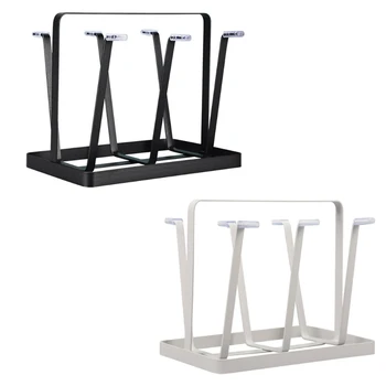 

Cup Drying Rack Stand Beer Glasses Rack, 6 Cup Metal Drainer Holder Rack Non-Slip Mugs Cups Organizer