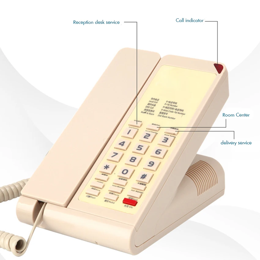 Corded Phone with Speaker, Flash Transfer, Message Extraction, Landline