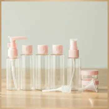 

9pcs portable perfume spray bottle travel mini makeup dispensing bottle plastic sealed drop-proof container