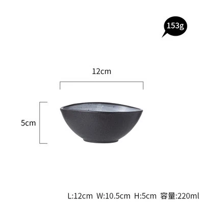KINGLANG Creative retro rice bowl ceramic bowl shaped bowl plate family steak plate plate meal shallow plate Nordic style - Цвет: Bowl S