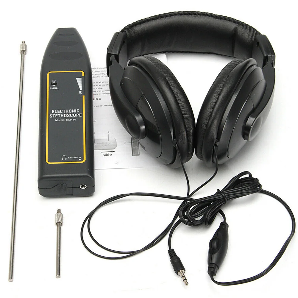  Repair Tool Leak Detector Electronic Stethoscope Portable With Earphone Accessories Water Pipe Prac