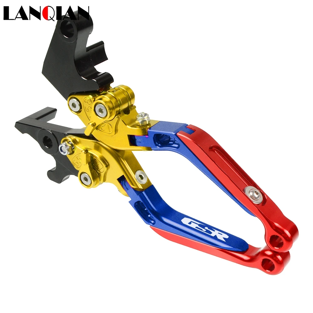 Для Suzuki GSR600 2006-2011 GSR400 2008-2012 GSR750 2011-16 с логотипом аксессуары для мотоциклов CNC Регулируемые тормозные рычаги сцепления