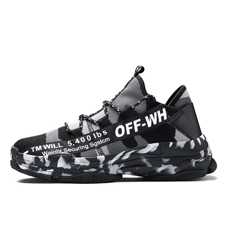 

2020 Large Size Spring And Summer-INS MEN'S SHOES Summer Mesh Breathable Super Fire Comfortable Extra High Dad Sports Trendy Sho