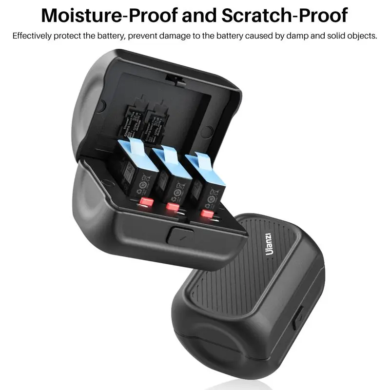 Ulanzi-caja de almacenamiento de batería de GP-8 para Gopro 9 8 7, funda Carcasa protectora para Gopro, accesorios de tarjeta SD