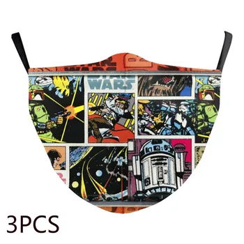 

American Comics Written Cover Star Wars Myers Morales Cosplay Adult Dust-proof Washable Mask 3D Printing Can Put Filter Unisex