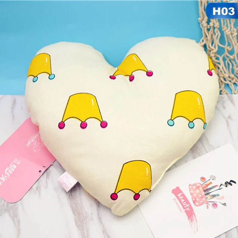 Подушка в форме сердца для малышей, мягкая хлопковая подушка для дивана для новорожденных, подушка для детской комнаты, украшение постельных принадлежностей - Color: 03