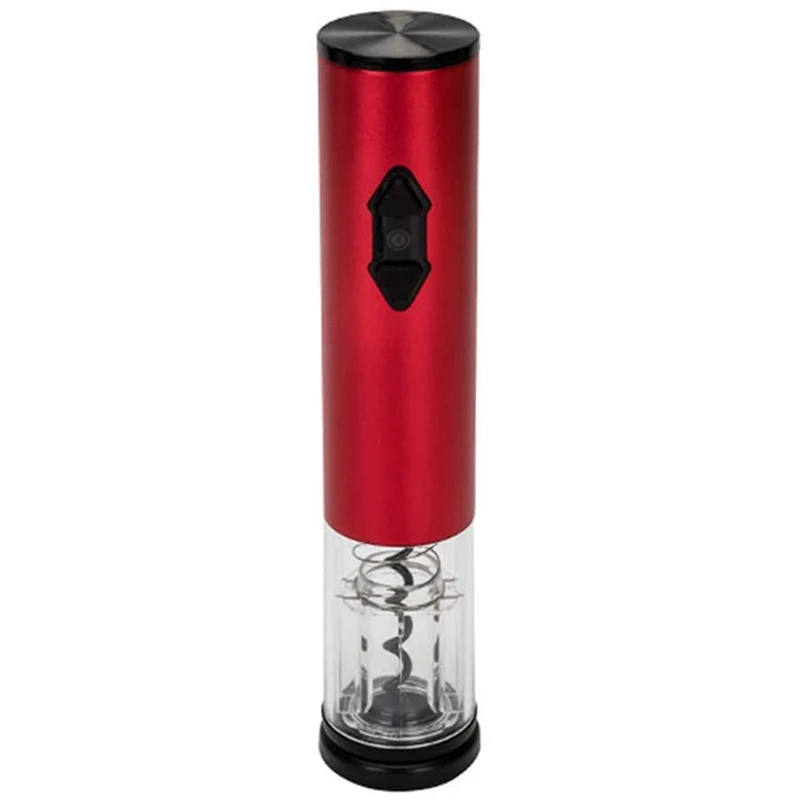 

Electric Corkscrew Battery-Powered Automatic Wine Corkscrew Compact Set with Flower Knife Red