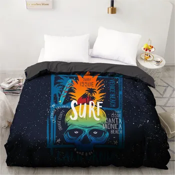 

3D Printed Custom Design Duvet Cover Quilt Comforter Blanket Case Covers Bedding Set Skull Simple 220*240 Home Textile