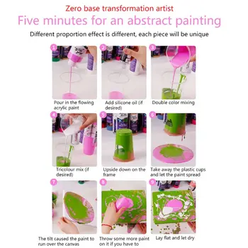 

60ML Pigment Acrylic Paint Pouring Medium Silicone Oil For Artist DIY Art Supply N1HD