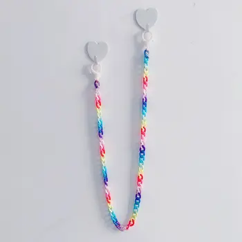 

Candy Color Rainbow Chain Mask Lanyard Glasses Chain Dual-use Style Korean Children's Anti-lost Rope