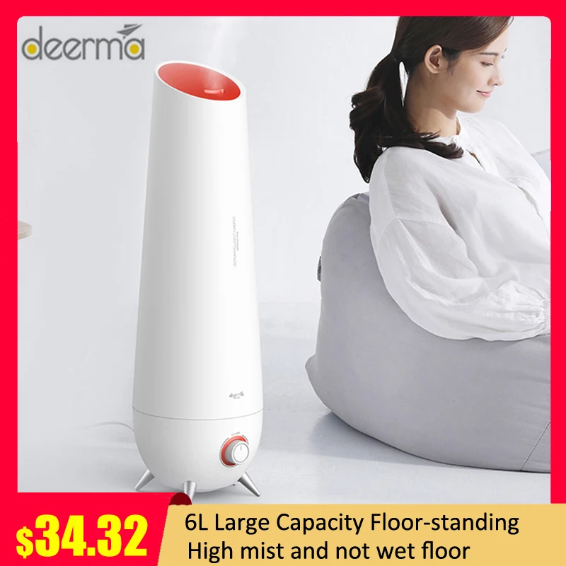 Günstige Neueste Xiaomi Deerma LD610 6L Luftbefeuchter Ultraschall Aromatherapie Air Diffuser Kühlen Nebel Luftbefeuchter Haushalt Geräuscharm