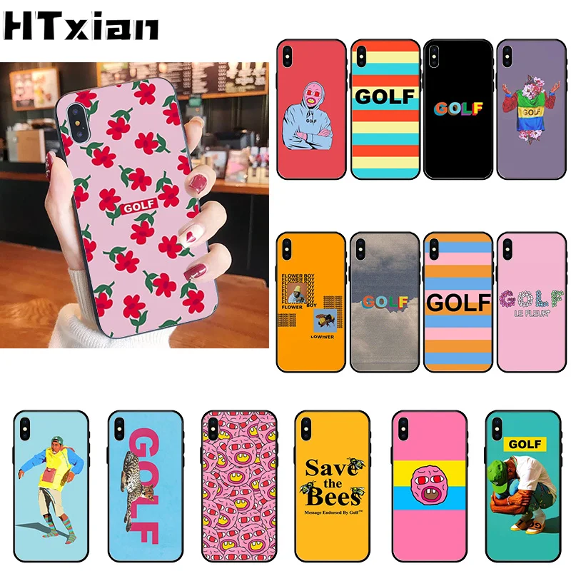 HTXian golf wang tyler the creator черный мягкий чехол для телефона iPhone 11 pro XS MAX 8 7 6 6S Plus X 5 5S SE XR
