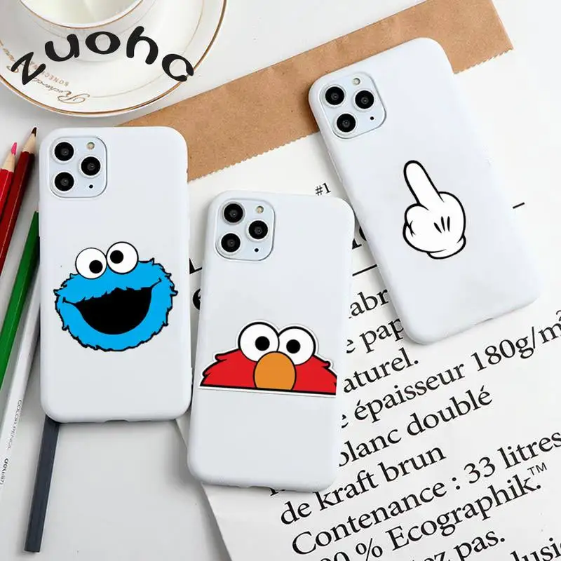 

Cute and cool Phone Case white Color for iPhone 11 Pro Max XR X XS Soft Luxury Case for iPhone 6 7 8 Plus Cover
