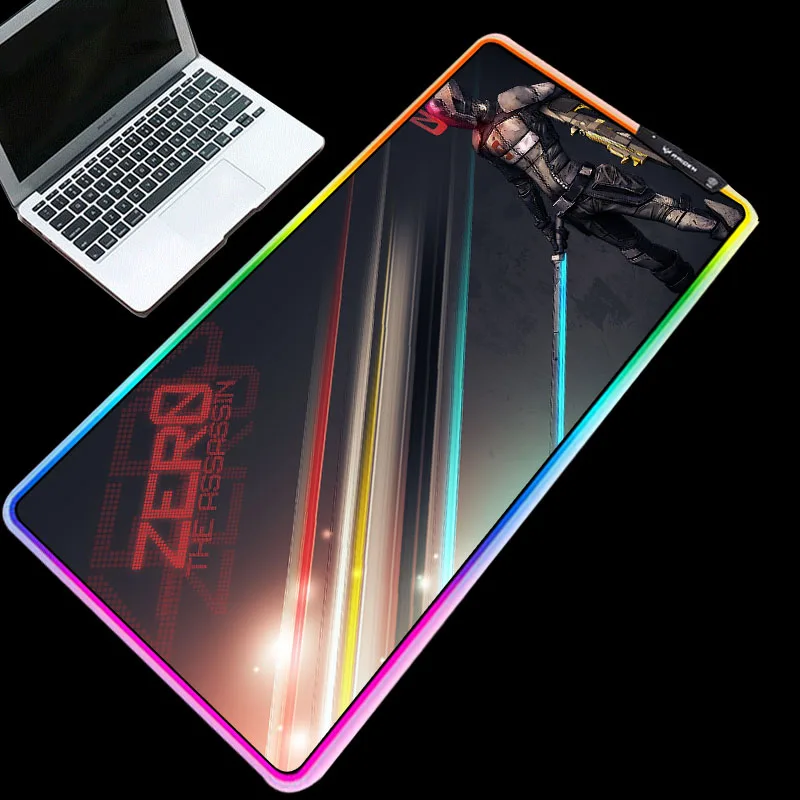 

XGZ RGB Gaming Mouse Pad Zero Awesome Colorful Lighting Desk Mat for Keyboard PC Laptop Gamer Accessories 800x300/900x400mm