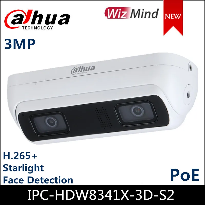 Dahua 3MP WizMind Dual-Lens Network Camera IPC-HDW8341X-3D-S2 H.265 built-in Mic and speaker Support Face Detection | Безопасность и