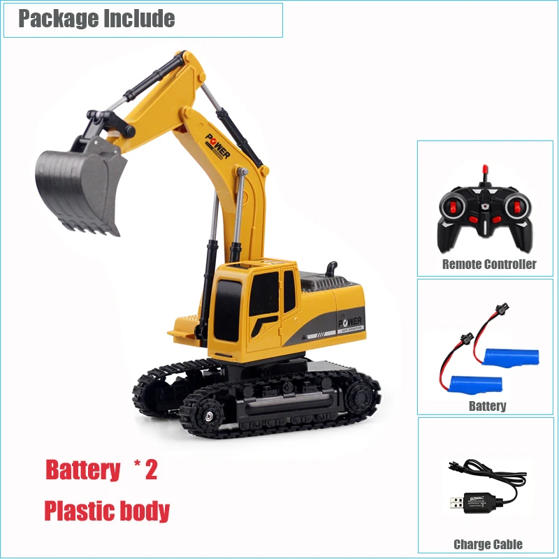 Bat 2 Plastic Body 2,4 г RC грузовик экскаватор RC Engineering Vehice сплав и пластик экскаватор Моделирование RC Гусеничный зарядный грузовик подарок игрушки - Цвет: Bat 2 Plastic Body