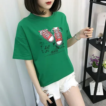 

Women Top T Shirt Harajuku Gray Fruit Strawberry Print Punk