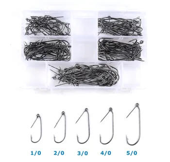 

MIZUGIWA Twister Keeper Worm Hooks Soft Plastic Bait Holder Softbait Hooks1/0 2/0 3/0 4/0 5/0 Fishing Tackle Box 125 pcs