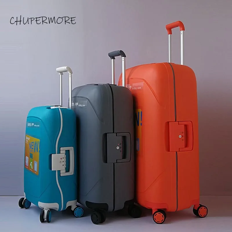 US $106.83 Chupermore Scratch PP Rolling Luggage Spinner 28 Inch High Capacity Women Suitcase Wheels 20 Inch Carry Ons Travel Bags Trolley