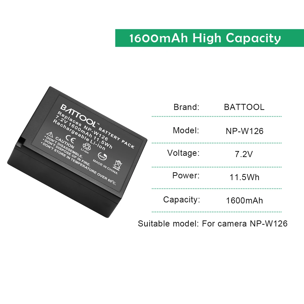 BATTOOL 1400 мА/ч, NP-W126 NP W126 NPW126 батареи для ЖК-дисплея с подсветкой Fujifilm Fuji X-Pro1 XPro1 X-T1 XT1 HS30EXR HS33EXR X