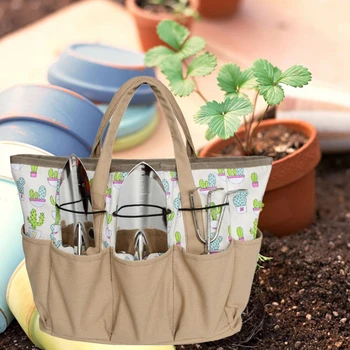 

Canvas Outdoor Garden Bag Multi Pocket Gardening Tools Organizer Tote Carrier 449C